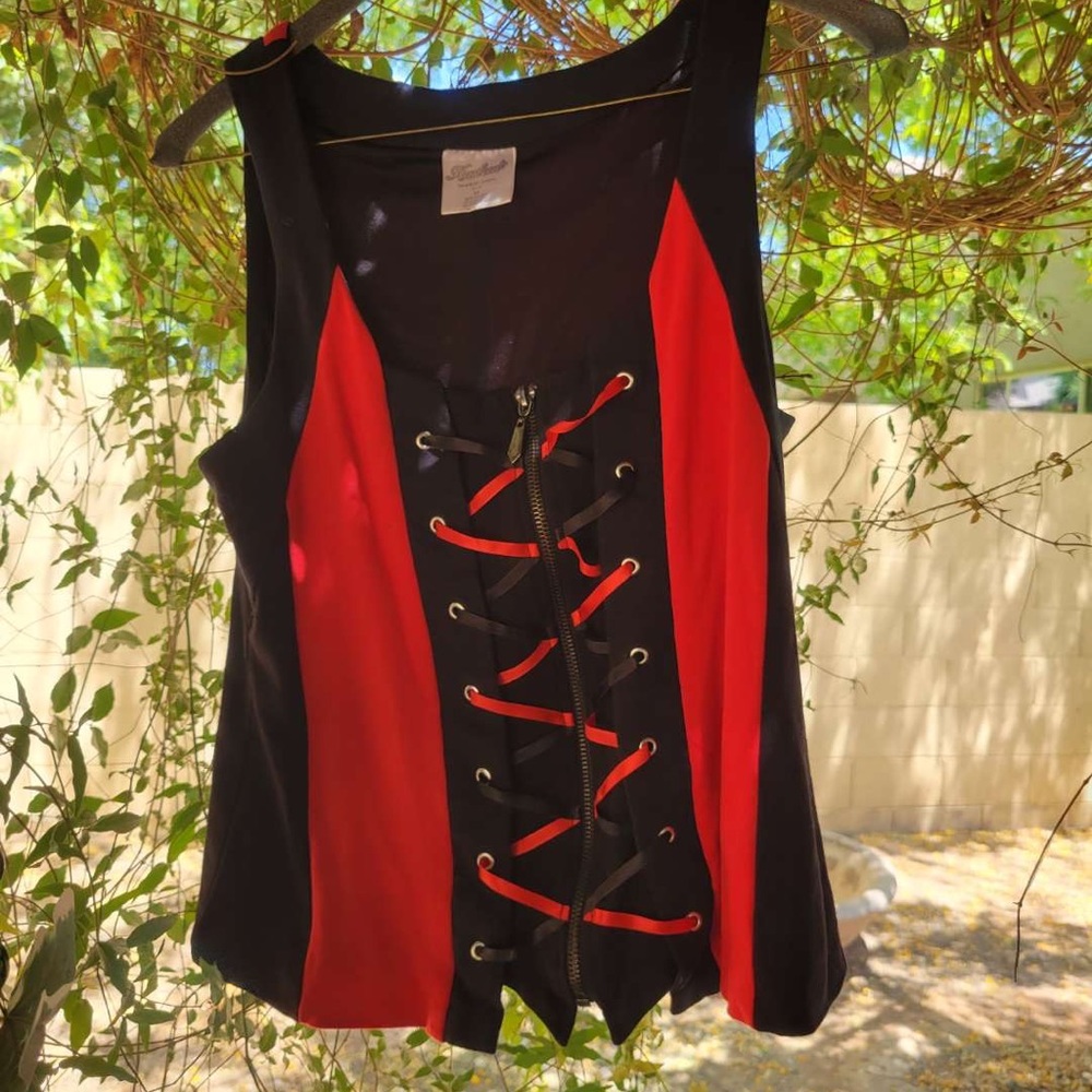 Harley Quinn Zip Up Corset Top